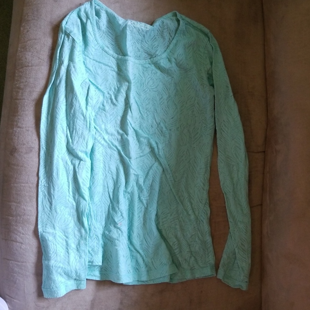 See through long sleeve shirt